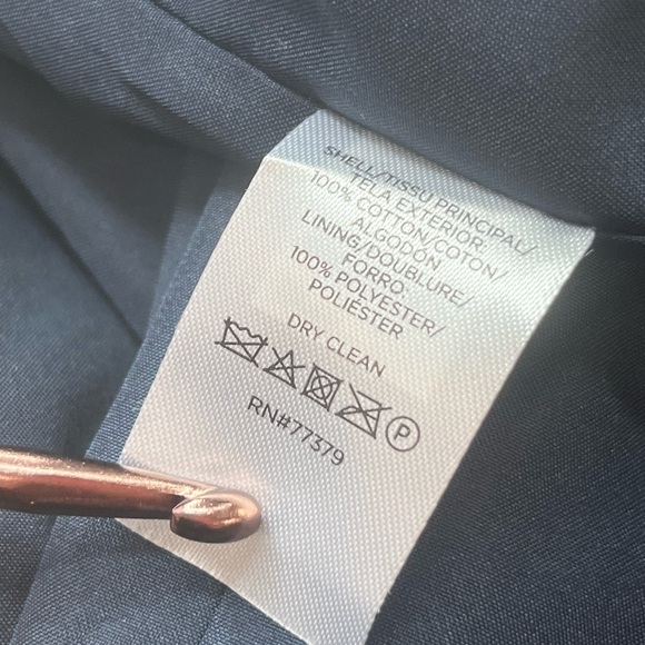 Ann Taylor Navy Double-Breasted Belted Trench Coat – Women’s Medium - Picture 14 of 15